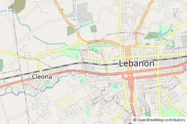 Mapa West Lebanon