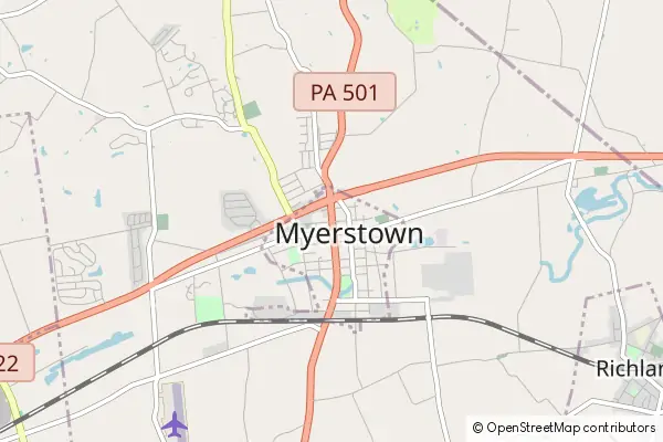 Mapa Myerstown