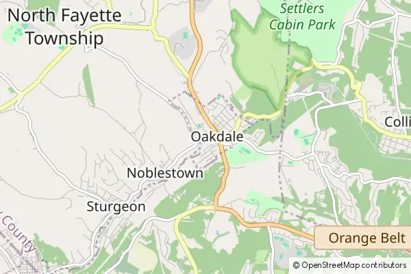 Mapa Oakdale