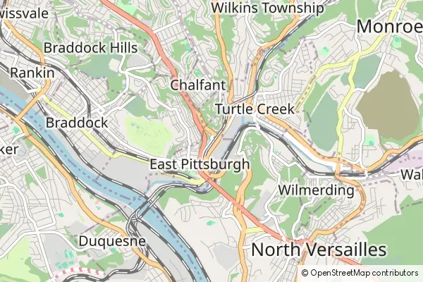 Mapa East Pittsburgh