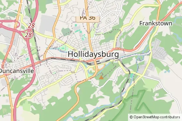 Mapa Hollidaysburg