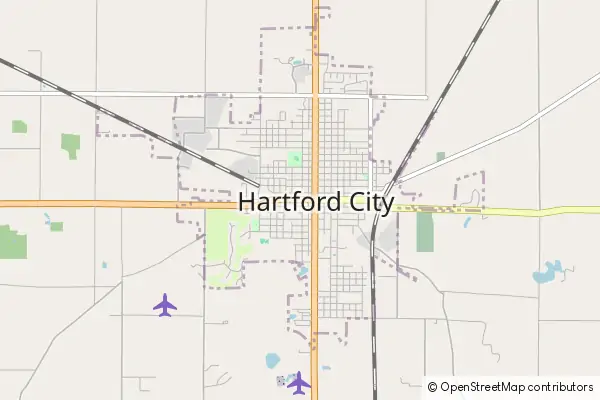 Mapa Hartford City