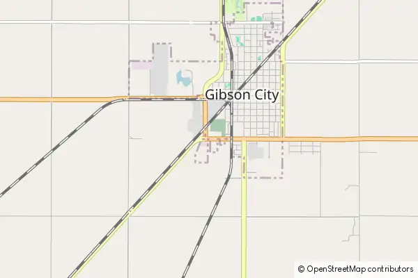 Mapa Gibson City