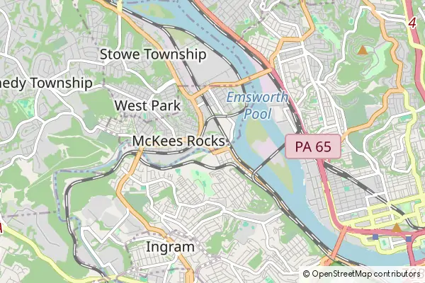 Mapa McKees Rocks