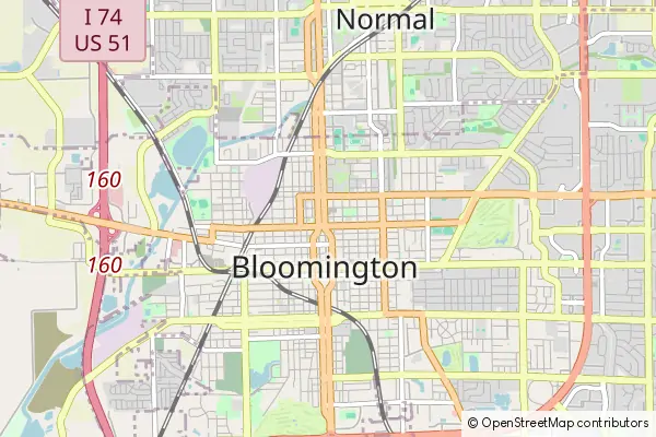 Mapa Bloomington