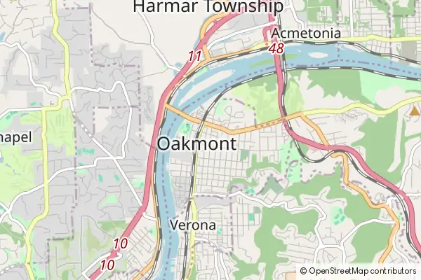 Mapa Oakmont