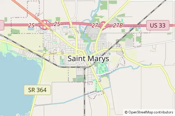 Mapa Saint Marys