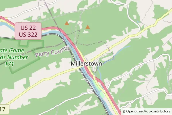 Mapa Millerstown