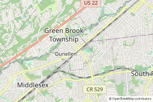 Mapa Dunellen