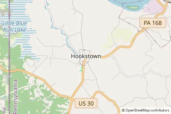 Mapa Hookstown