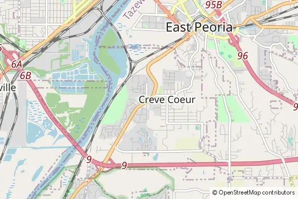 Mapa Creve Coeur