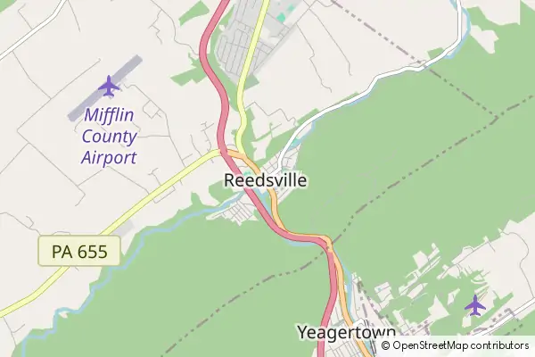 Mapa Reedsville