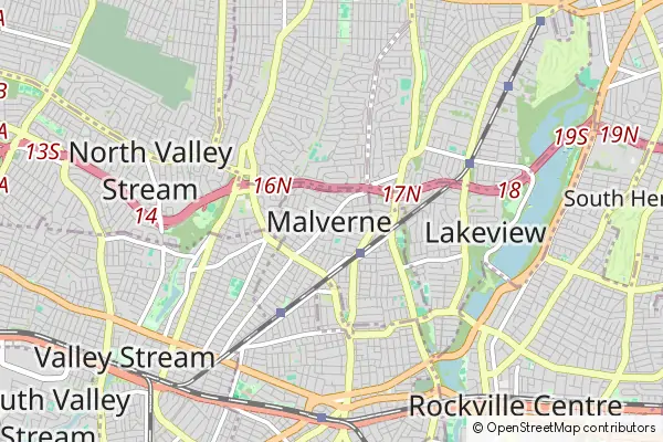 Mapa Malverne