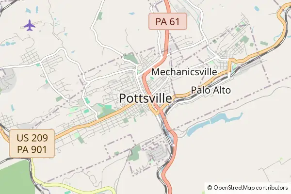 Mapa Pottsville