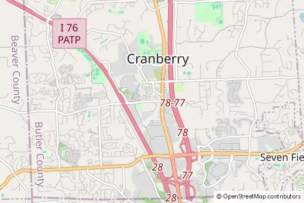 Mapa Cranberry Township