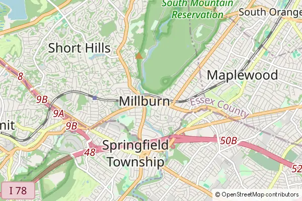 Mapa Millburn