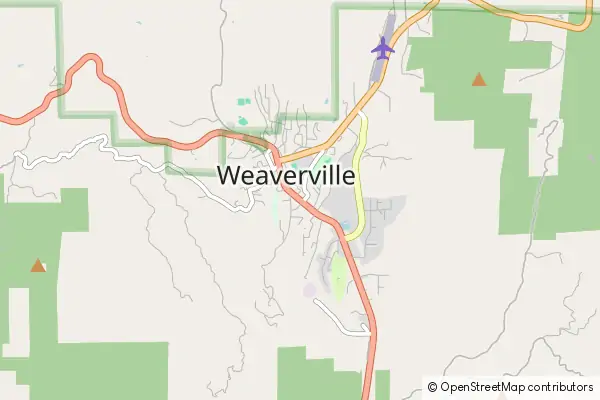 Mapa Weaverville