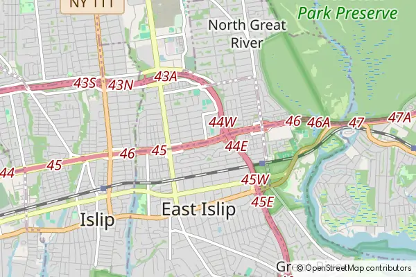 Mapa Islip Terrace