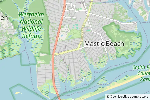 Mapa Mastic Beach