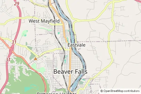 Mapa Beaver Falls