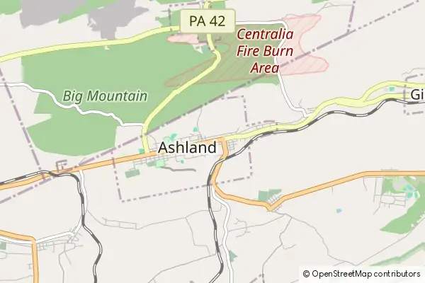 Mapa Ashland