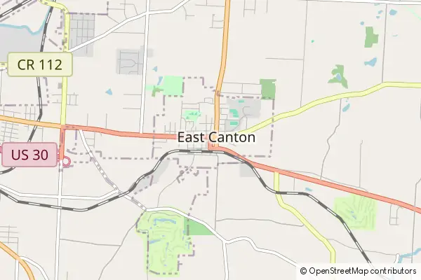 Mapa East Canton