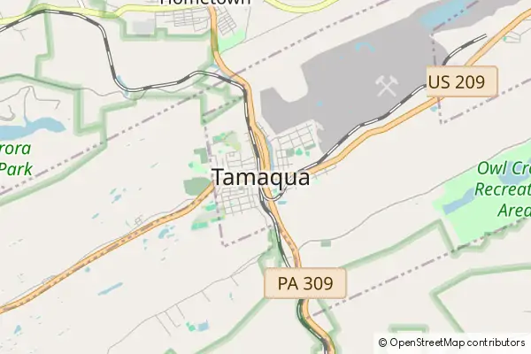 Mapa Tamaqua