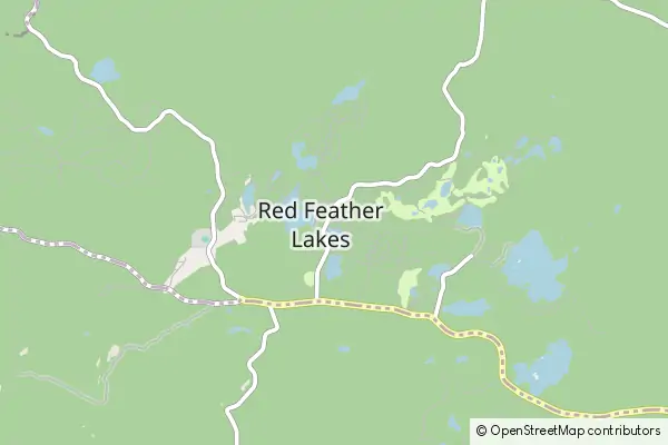 Mapa Red Feather Lakes