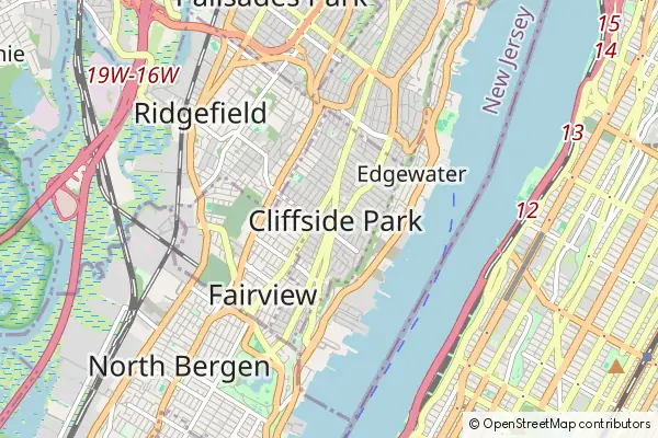 Mapa Cliffside Park