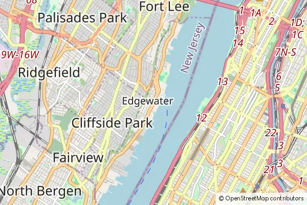 Mapa Edgewater