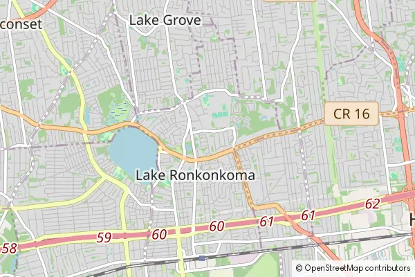 Mapa Lake Ronkonkoma