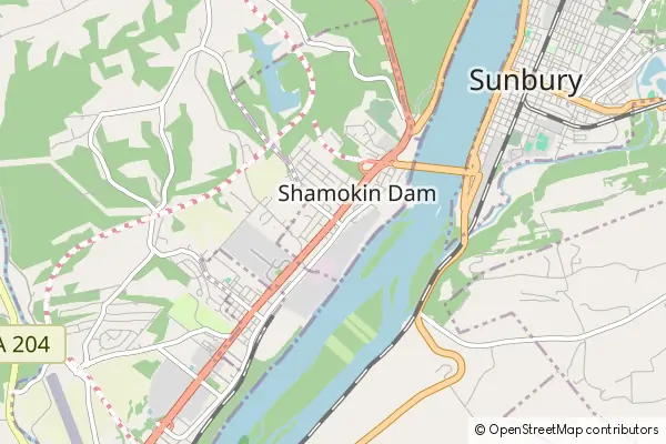 Mapa Shamokin Dam