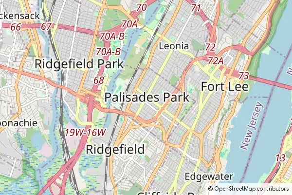 Mapa Palisades Park