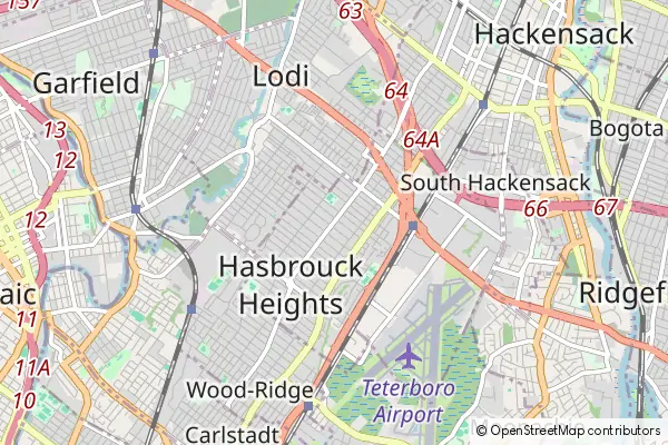 Mapa Hasbrouck Heights