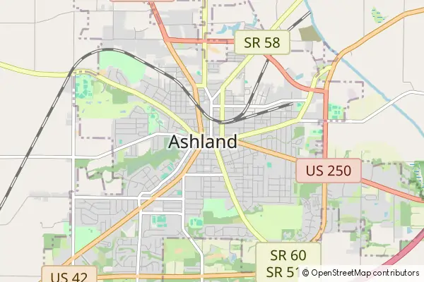 Mapa Ashland