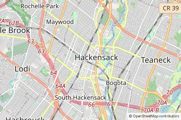 Mapa Hackensack