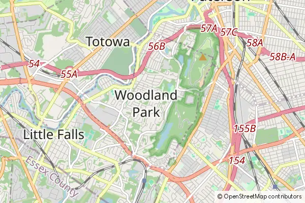 Mapa Woodland Park