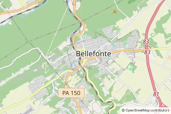 Mapa Bellefonte