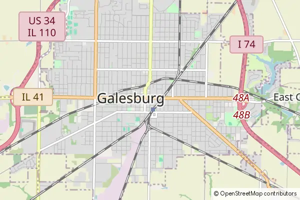 Mapa Galesburg