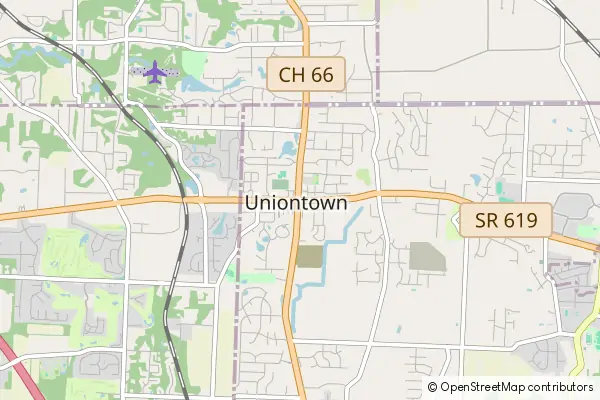 Mapa Uniontown