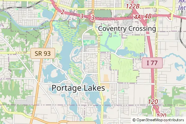 Mapa Portage Lakes