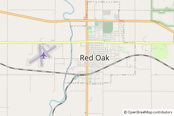 Mapa Red Oak