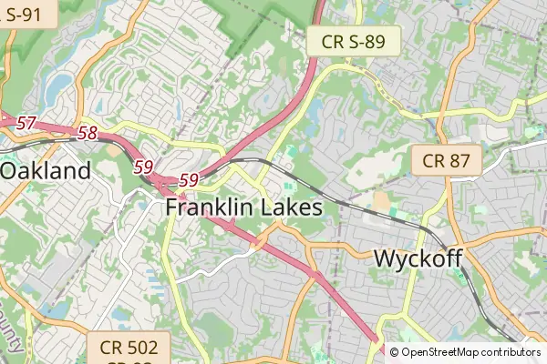 Mapa Franklin Lakes