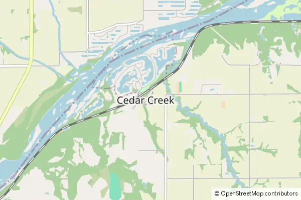 Mapa Cedar Creek