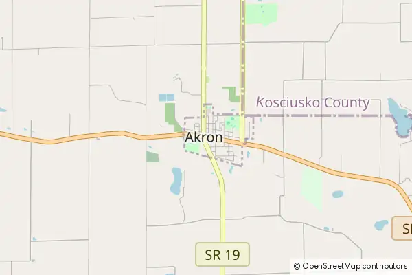 Mapa Akron