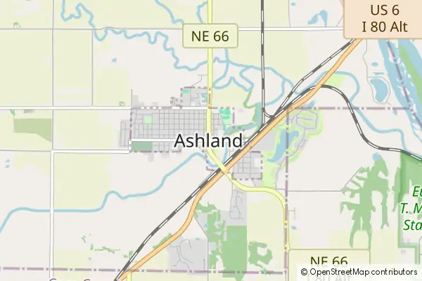 Mapa Ashland