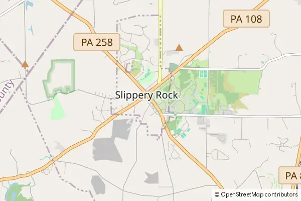 Mapa Slippery Rock