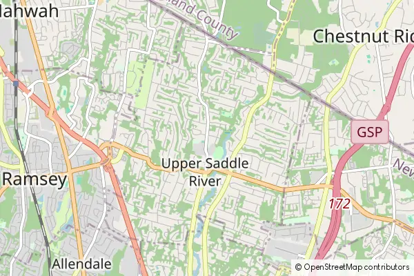 Mapa Upper Saddle River