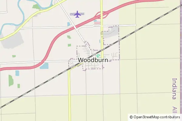 Mapa Woodburn