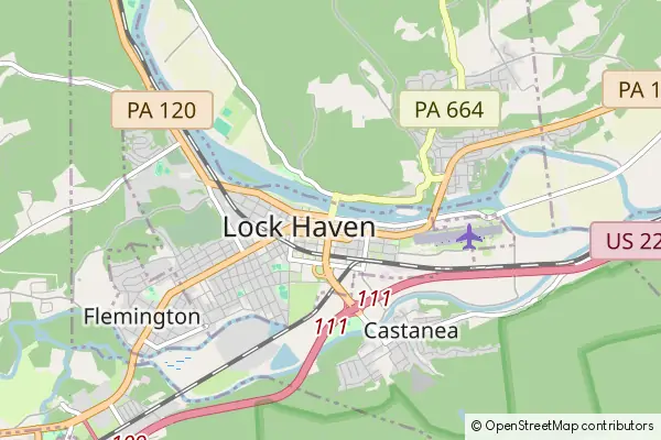 Mapa Lock Haven